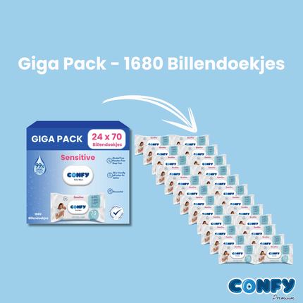 Sensitive Billendoekjes - 24x70 - Giga Pack