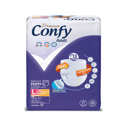 Confy Adult Incontinentie luierbroek - Large - 7 Stuks - Eco Pack