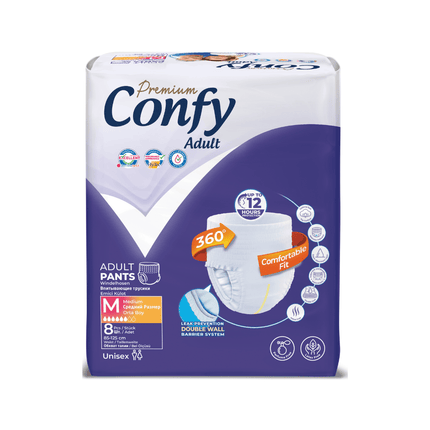 Confy Adult Incontinentie luierbroek - Medium - 8 Stuks - Eco Pack