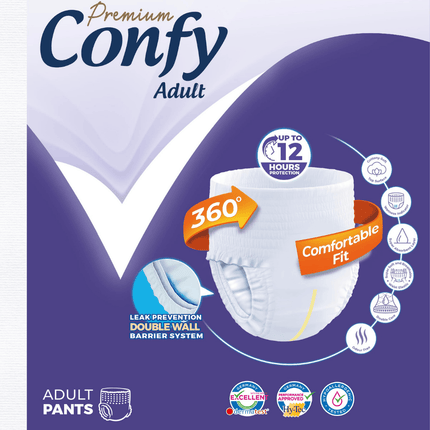 Confy Adult Incontinentie luierbroek - Medium - 8 Stuks - Eco Pack