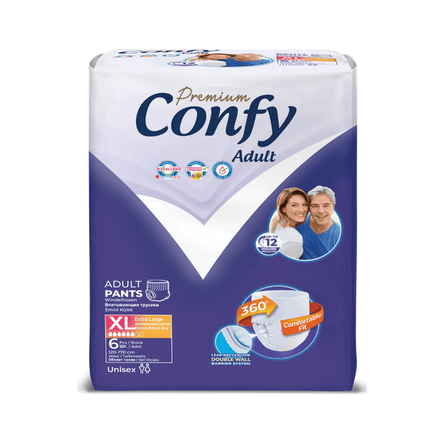 Confy Adult Incontinentie luierbroek - XL - 6 Stuks - Eco Pack