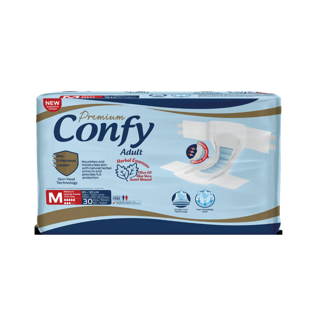 Confy Adult Slip Medium - 30 Slips - Jumbo Pack