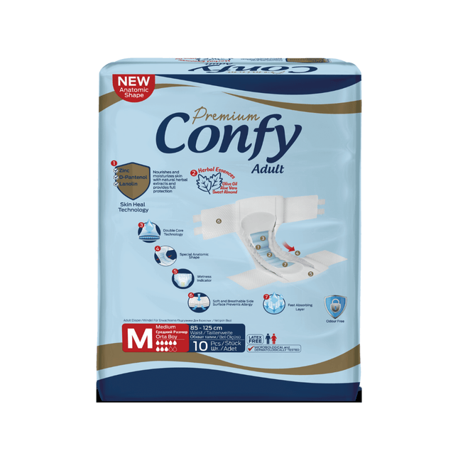 Confy Adult Slip Medium - 10 Slips - Eco Pack