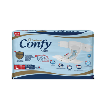 Confy Adult Slip Large - 30 Slips - Jumbo Pack