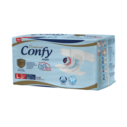 Confy Adult Slip Large - 30 Slips - Jumbo Pack