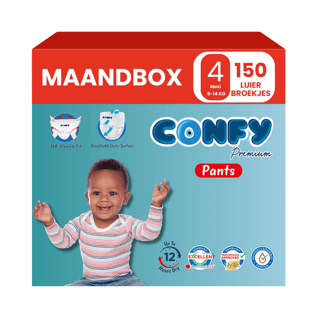Maat 4 - (9kg-14kg) - 150 Luierbroekjes - Maandbox
