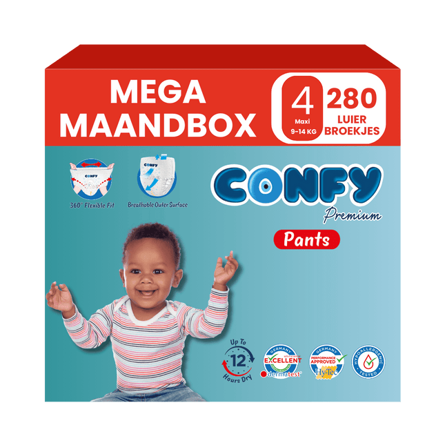 Maat 4 - (9kg-14kg) - 280 Luierbroekjes - Mega Maandbox