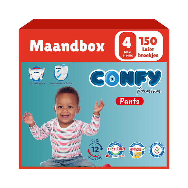 Confy Premium Pants luierbroekjes maandbox 150 luierbroekjes 