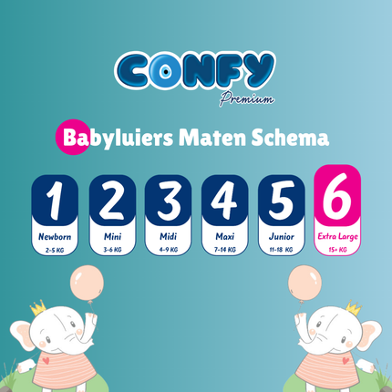 Confy Premium Maattabel maat 6