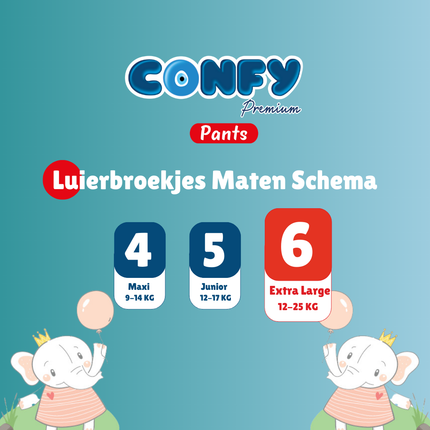 Confy Premium Pants Maten Schema 6 Luierbroekje