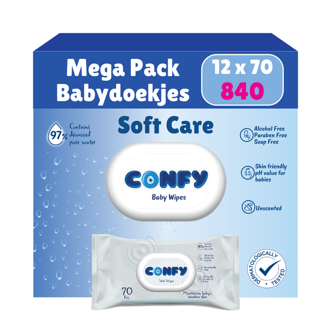 Soft Care Babydoekjes - 12x70 - Mega Pack