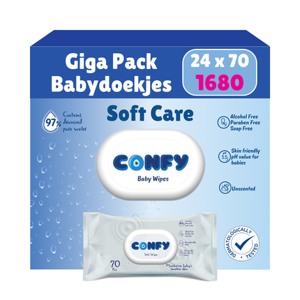 Soft Care Babydoekjes - 24x70 - Giga Pack