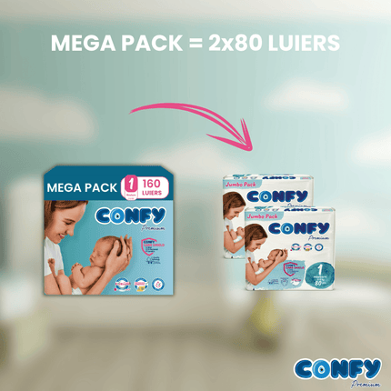 Maat 1 - (2kg-5kg) - 160 Luiers - Mega Pack