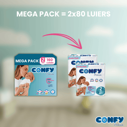 Maat 2 - (3kg-6kg) - 160 Luiers - Mega Pack