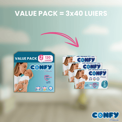 Maat 2 - (3kg-6kg) - 120 Luiers - Value Pack