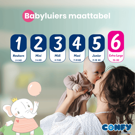 Maat (4kg-9kg) 70 Luiers Jumbo Pack – Confy Nederland