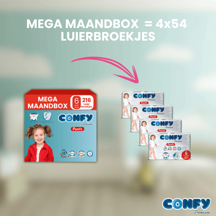 Maat 6 - (15kg-25kg) - 216 Luierbroekjes - Mega Maandbox