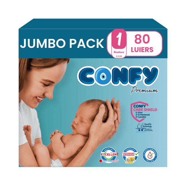 Maat 1 - (2kg-5kg) - 80 Luiers - Jumbo Pack