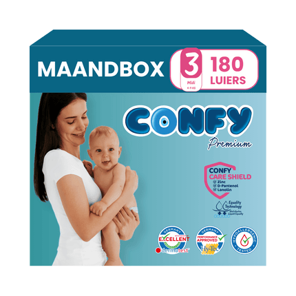 Maat 3 - (4kg-9kg) - 180 Luiers - Maandbox