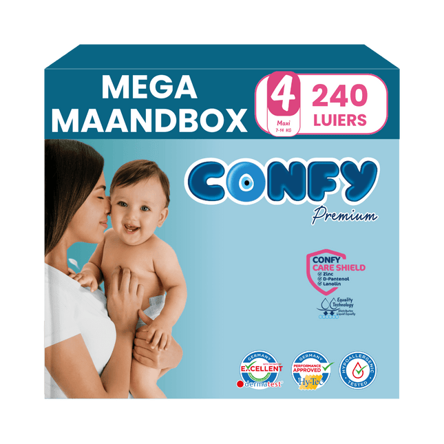 Maat 4 - (7kg-14kg) - 240 Luiers - Mega Maandbox