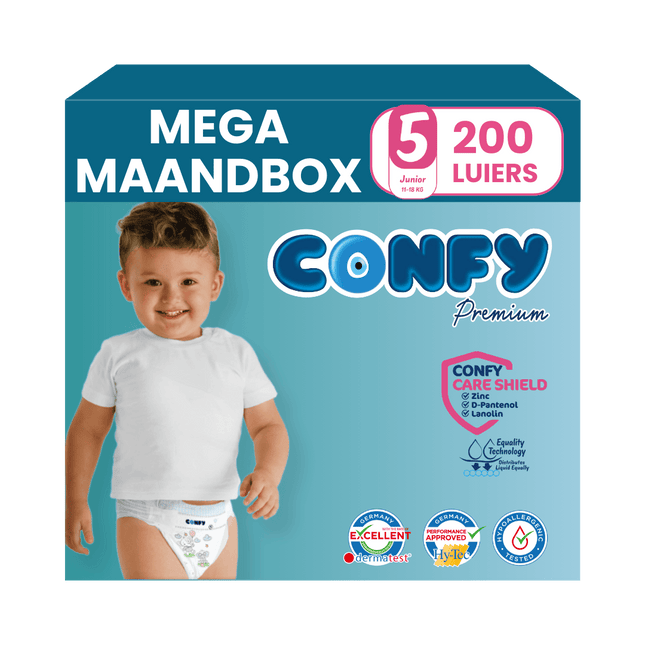 Maat 5 - (11kg-18kg) - 200 Luiers - Mega Maandbox