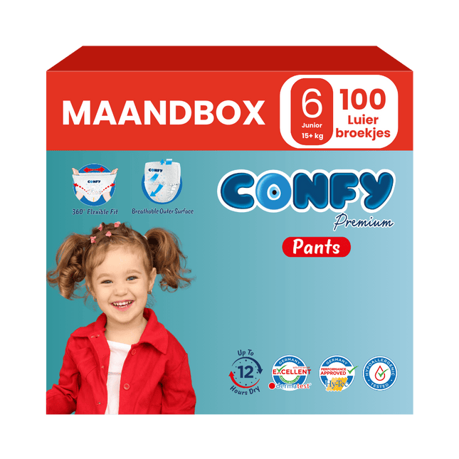 Maat 6 - (15kg-25kg) - 100 Luierbroekjes - Maandbox