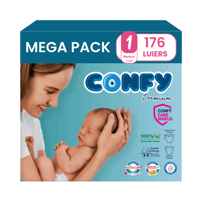 Maat 1 - (2kg-5kg) - 176 Luiers - Mega Pack