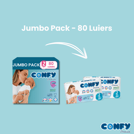 Maat 2 - (3kg-6kg) - 80 Luiers - Jumbo Pack