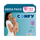 Maat 3 - (4kg-9kg) - 144 Luiers - Mega Pack