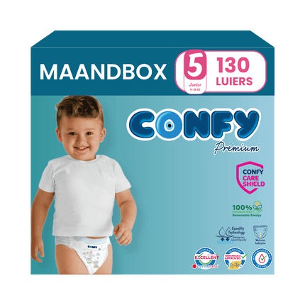 Maat 5 - (11kg-18kg) - 130 Luiers - Maandbox