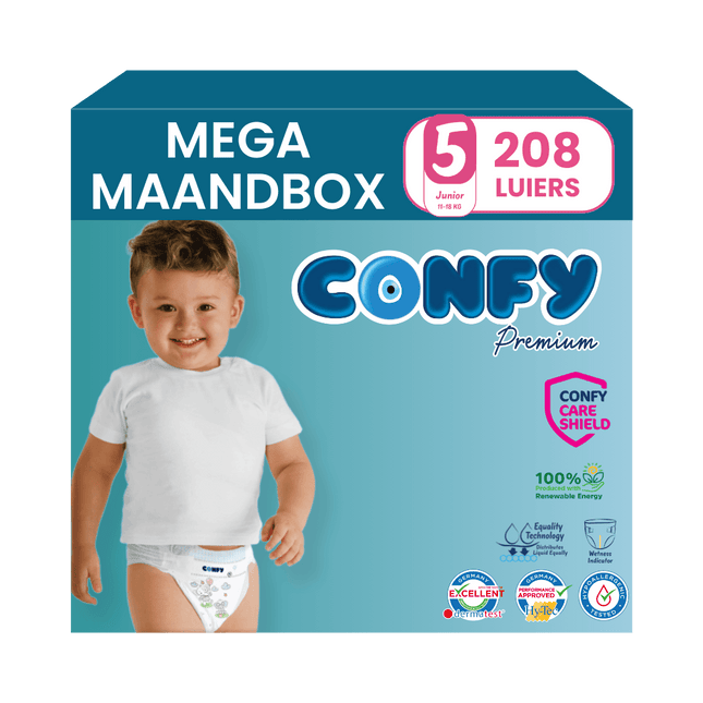 Maat 5 - (11kg-18kg) - 208 Luiers - Mega Maandbox