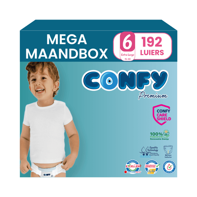 Maat 6 - (15kg-25kg) - 192 Luiers - Mega Maandbox
