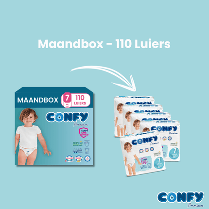 Maat 7 - (17kg+) - 110 Luiers - Maandbox
