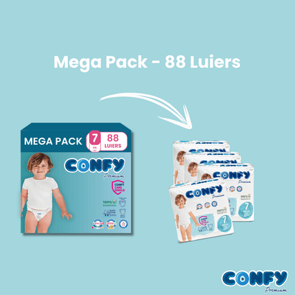 Maat 7 - (17kg+) - 88 Luiers - Mega Pack